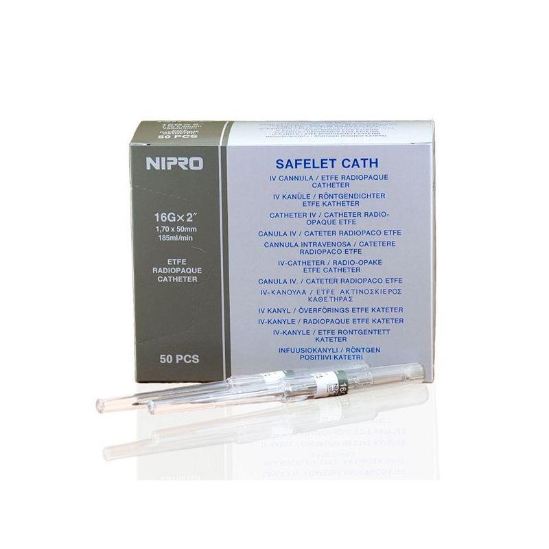 Catéter Nipro 16G 10 unidades Gris