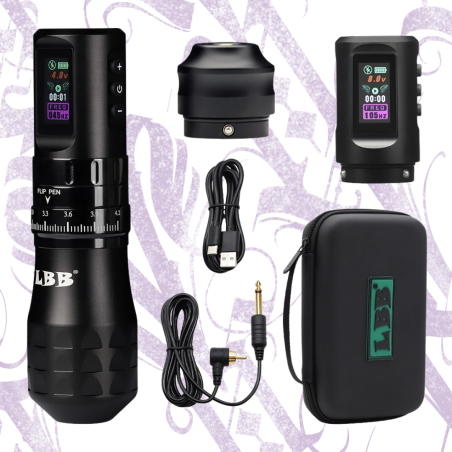 LBB S20 MAX Máquina de Tatuaje Inalámbrica de Stroke Regulable con 2 Baterías