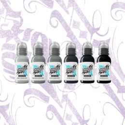 SHADES OF GREY - WARM GREY PASTEL SET - WORLD FAMOUS 6X30ML 