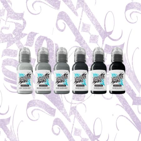 SHADES OF GREY - WARM GREY PASTEL SET - WORLD FAMOUS 6X30ML 
