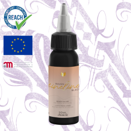 RAVEN FINELINE BLACK 30ML  - EASY GLOW - HOMOLOGADA - ELECTRIC INK