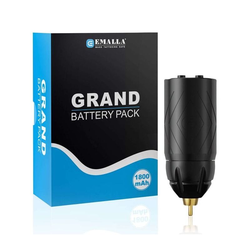 EMALLA GRAND WIRELESS TATTOO BATERÍA RECAMBIO CONEXIÓN RCA 1800MAH (NEGRO)