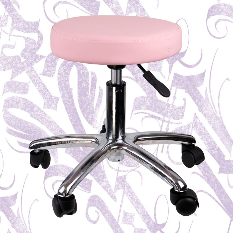 Taburete Profesional Giratorio Rosa