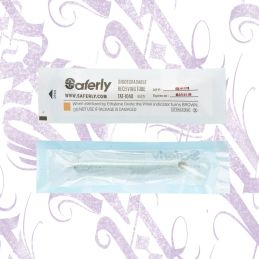 TUBOS RECEPTORES BIODEGRADABLES SAFERLY - 5MM/4G - 50 UNIDADES