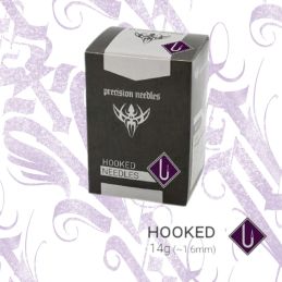 AGUJAS AMERICANAS ESTERILIZADAS 14G HOOKED (GANCHO) PRECISION NEEDLES 50 UNIDADES 