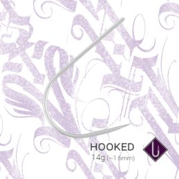 AGUJAS AMERICANAS ESTERILIZADAS 14G HOOKED (GANCHO) PRECISION NEEDLES 50 UNIDADES 