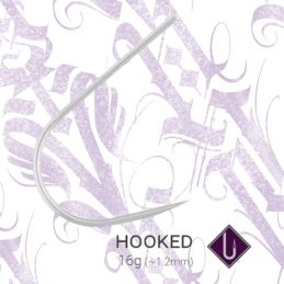 AGUJAS AMERICANAS ESTERILIZADAS 16G HOOKED (GANCHO) PRECISION NEEDLES 100 UNIDADES