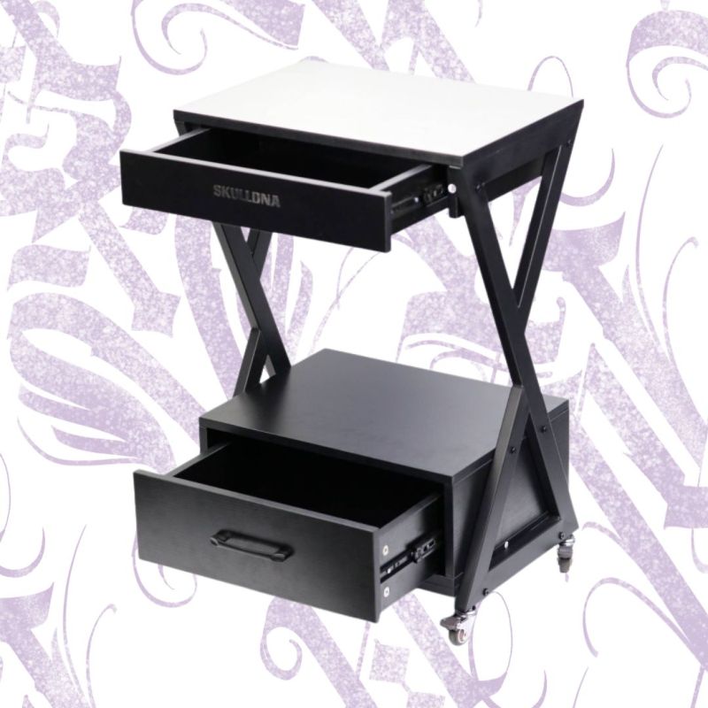 CARRO - MESA DE TRABAJO CON CAJONES SKULLDNA