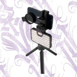 SET DE FOTOGRAFÍA BÁSICO CON LENTE Y LUZ LED PARA TATUAJES