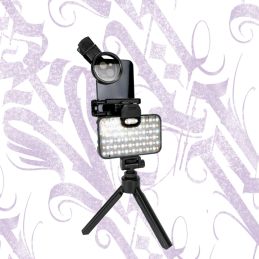 SET DE FOTOGRAFÍA BÁSICO CON LENTE Y LUZ LED PARA TATUAJES