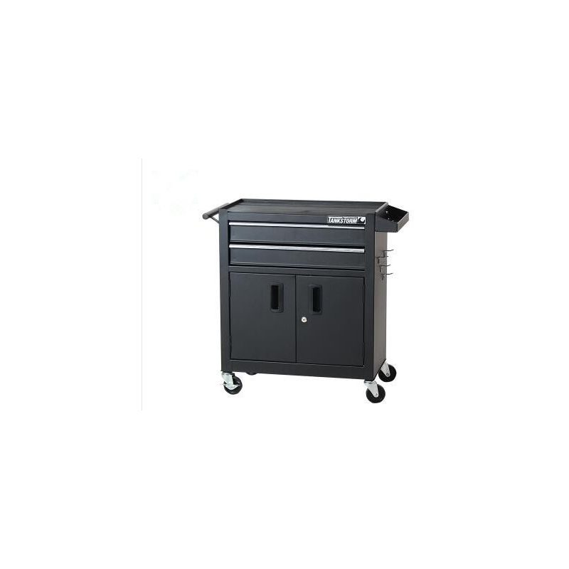 Mesa/Estación de trabajo con ruedas, cajón y armario