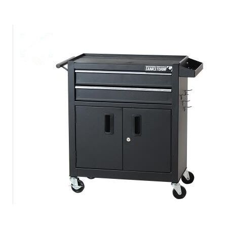 Mesa/Estación de trabajo con ruedas, cajón y armario
