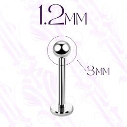 Labret de acero de 1.2mm y bola de 3mm