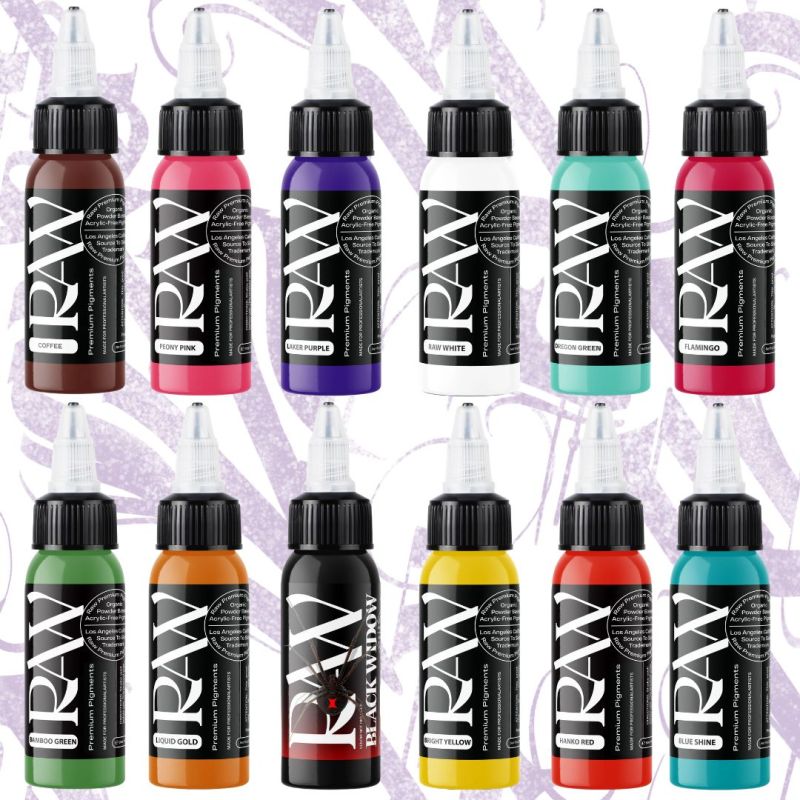SET DE PIGMENTOS RAW PIGMENTOS 12 COLORES 1OZ