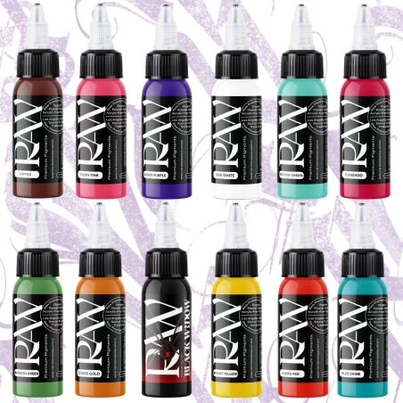 SET DE PIGMENTOS RAW PIGMENTOS 12 COLORES 1OZ
