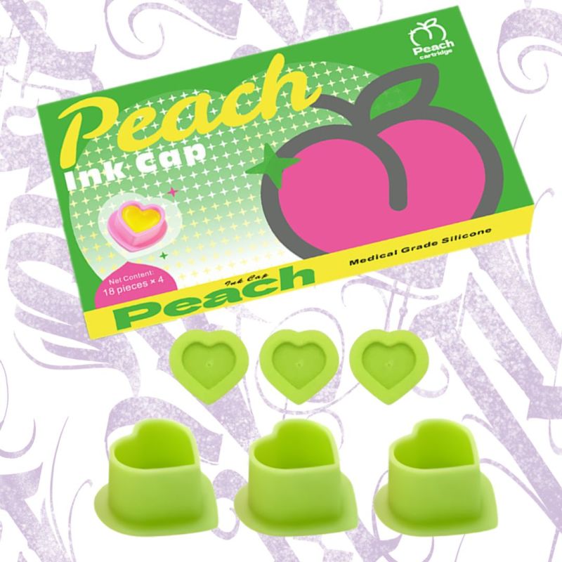 PEACH INK CUPS - CÁPSULAS ESTÉRILES DE SILICONA 72 UNIDADES