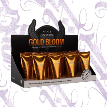 EXPOSITOR GOLD BLOOM NEW FORMULA BIOACTIVE CREAM DISPLAY 12x30G ALOE