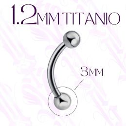 Banana Titanio 1,2mm bola 3mm