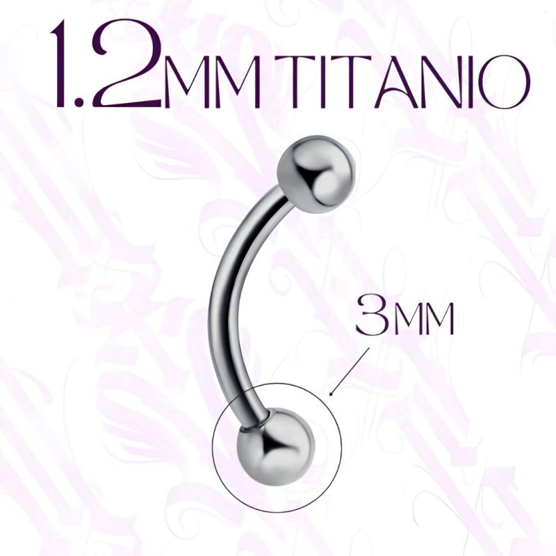 Banana Titanio 1,2mm bola 3mm