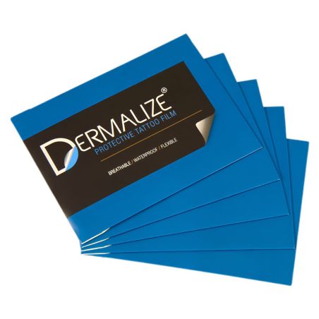 EXP:14/05/2027 DERMALIZE PROTECTIVE TATTOO FILM (PRECORTADO) RETAIL PACK 5 unidades de 15x10cm