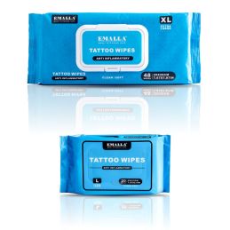 EMALLA Tattoo AfterCare Anti inflammatory Wipes Large/ Extra Large - Toallitas húmedas desinfectantes