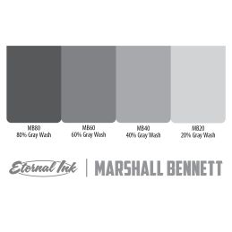 EXP:02/06/2027 KIT ETERNAL INK MARSHALL BENNETT GRAY WASH SET 4unid-1oz