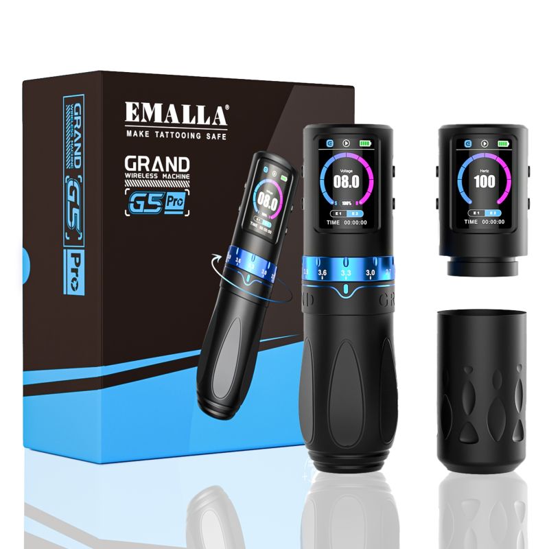 EMALLA GRAND G5 PRO MÁQUINA DE TATUAJE INALÁMBRICA CON STROKE REGULABLE
