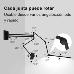 Lámpara LED de PARED Plegable con SOPORTE para TABLET/iPAD