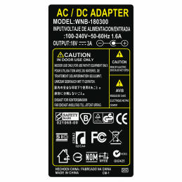 Adaptador de Corriente - Transformador - Cargador para Lámpara LED con Cable de Conexión 