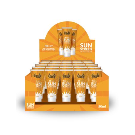 SUN SCREEN Tattoo Cream 50+SPF HORNET 50ml - EXPOSITOR 25 UNIDADES