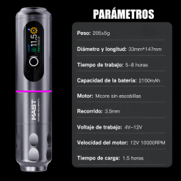 MAST ARCHER 2 - MÁQUINA DE TATUAJE INALÁMBRICA