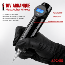MAST ARCHER BLACK- MÁQUINA DE TATUAJE INALÁMBRICA