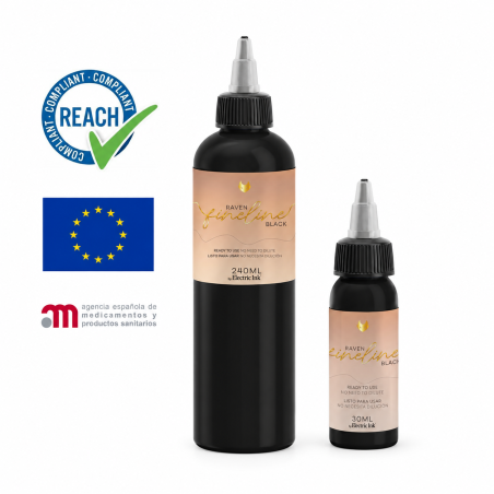 RAVEN FINELINE BLACK - EASY GLOW - HOMOLOGADA - ELECTRIC INK