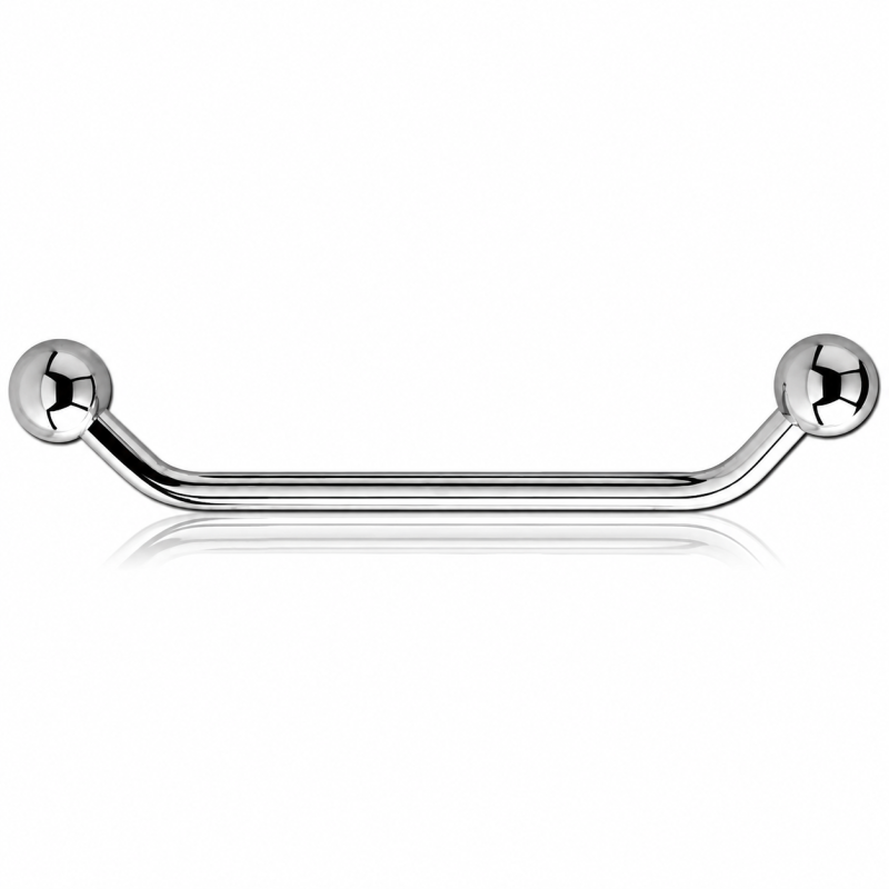Surface barbell 45º de acero quirúrgico 1,6mm y bola de 5mm