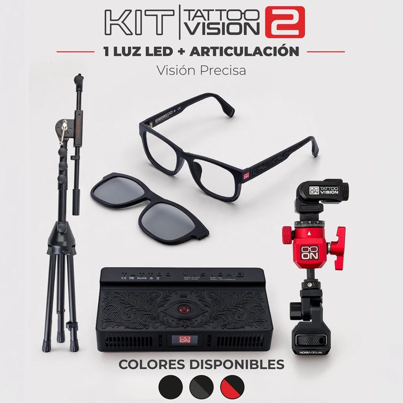 Kit Tattoo Vision 2: gafas y luz LED | VegaTattoo