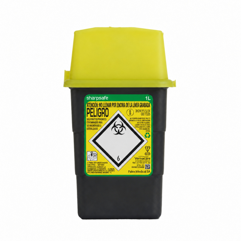 CONTENEDOR DE AGUJAS 1L SHARPSAFE
