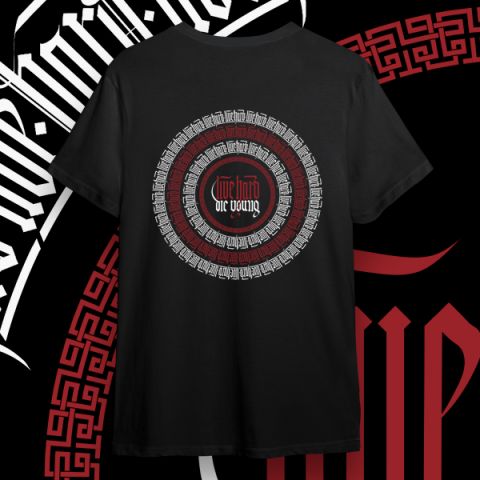 Camiseta Negra Live Hard Die Young Be Crazy