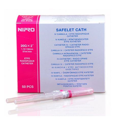 10unid Catéter Nipro 20G Color Rosa