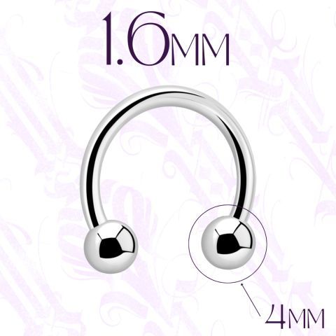 Circular barbell 1,6 mm y bola de 4mm