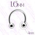 Circular barbell 1,6 mm y bola de 4mm