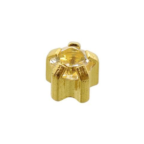 Pendiente dorado pequeño en forma de estrella brillante CAFLON BLU
